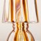 Vintage Crystal and Amber Murano Glass Brass Frame Table Lamp from Effetre International, 1970s 8