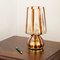 Vintage Crystal and Amber Murano Glass Brass Frame Table Lamp from Effetre International, 1970s, Image 11