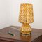 Vintage Crystal and Amber Murano Glass Filigree Phoenician Table Lamp with Brass Frame from Effetre International, 1970s, Image 11