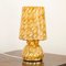Vintage Crystal and Amber Murano Glass Filigree Phoenician Table Lamp with Brass Frame from Effetre International, 1970s, Image 12