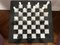 Vintage White and Black Volterra Marble Chess Board, 1950s 1