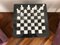 Tablero de ajedrez Volterra vintage de mármol blanco y negro, años 50, Imagen 2