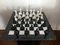 Vintage White and Black Volterra Marble Chess Board, 1950s 12