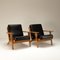 Danish Oak and Leather Ge290 Armchairs by Hans Wegner for Getama, 1960s, Image 12