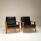 Danish Oak and Leather Ge290 Armchairs by Hans Wegner for Getama, 1960s 13