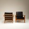 Danish Oak and Leather Ge290 Armchairs by Hans Wegner for Getama, 1960s, Image 8