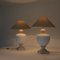 Keramik und Travertin Tischlampen, 2er Set 2