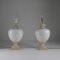 Ceramic and Travertine Table Lamps, Set of 2, Image 1