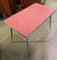 Table Vintage en Formica Rose avec Structure en Acier, 1950s 2