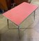 Tavolo vintage in formica rosa con struttura in acciaio, anni '50, Immagine 2