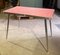 Mesa vintage de formica rosa con estructura de acero, años 50, Imagen 4