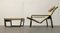 Mid-Century Finnish Pulkka Lounge Chair with Ottoman by Ilmari Lappalainen for Asko, Set of 2, Image 1