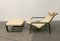 Mid-Century Finnish Pulkka Lounge Chair with Ottoman by Ilmari Lappalainen for Asko, Set of 2, Image 55