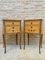 Early 20th Century French Marquetry Bedside Tables and Bronze Hardware, Set of 2 2
