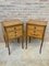 Early 20th Century French Marquetry Bedside Tables and Bronze Hardware, Set of 2, Image 4