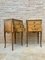 Early 20th Century French Marquetry Bedside Tables and Bronze Hardware, Set of 2, Image 6
