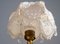 Lámpara de mesa vintage con base de latón con frisos de organza cosidos a mano y pantalla de perlas, Imagen 5