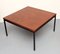 Tavolino da caffè quadrato in teak e metallo, anni '60, Immagine 2