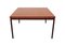Teak and Metal Square Coffee Table, 1960s, Image 1
