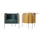 Plywood Leather Club Chairs by Christoph Zschocke for Thonet, 1990s, Set of 2 1