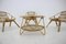 Garden Rattan Table and Armchairs by Alan Fuchs, 1970s, Set of 4, Image 3