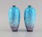 Bronze Vasen mit Emaille von Limoges, 2er Set 4