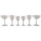 Glasses in Clear Mouth-Blown Crystal Glass from Baccarat, France, Mid-20th-Century, Set of 6 1