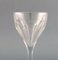Lalaing Glasses and Rinsing Bowl in Crystal Glass from Val St. Lambert, Belgium, Set of 6 4