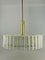 Large Mid-Century Space Age Chandelier in Brass & Glass from Doria, 1960s 1