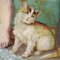 Portrait eines Kindes mit Katzen, 1930, Öl auf Leinwand, gerahmt 5