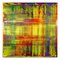 Danny Giesbers, Gerhard Richter, 2020, Acrylics, Resin, Phosphorescence on Wooden Board 1