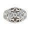 French Art Deco Diamond & 18 Karat White Gold Dome Ring, 1930s 1