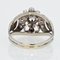 French Art Deco Diamond & 18 Karat White Gold Dome Ring, 1930s 11