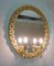 Illuminated Oval Mirror in Crystal and Gilt Brass from Palwa, Germany, 1960s 7