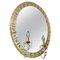 Illuminated Oval Mirror in Crystal and Gilt Brass from Palwa, Germany, 1960s 1