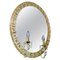 Illuminated Oval Mirror in Crystal and Gilt Brass from Palwa, Germany, 1960s, Image 1