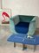 ABYSS Armchair in Mint and Ocean Blue Velvet from Kabinet, Image 4
