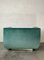 ABYSS Armchair in Mint and Ocean Blue Velvet from Kabinet 7