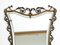 Large Heavy Mid-Century Italian Wall Mirror with an Ornate Brass Frame, Image 4
