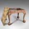 Antique English Walnut Carved Stool, 1750 7