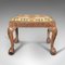 Antique English Walnut Carved Stool, 1750 2