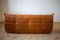 Vintage Pine Leather Togo 3-Seat Sofa by Michel Ducaroy for Ligne Roset 6