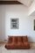 Whiskey Brown Leather Togo Living Room Set by Michel Ducaroy for Ligne Roset, 1970s, Set of 3 16