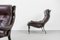 Vintage Scandinavian Chocolate Leather Armchair, 1970s, Set of 2, Image 6