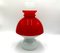Red Glass Table Lamp, Czech Republic, 1960s 5
