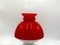Lámpara de mesa de vidrio rojo, República Checa, años 60, Imagen 3