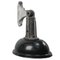 Französische Vintage Industrie Fabrik Wandlampe aus schwarzer Emaille 3