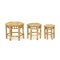 Rattan Coffee Tables with Hexagonal Top, 1970s, Set of 3 1