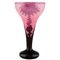 Tall Art Deco Cameo Glass Vase with Dahlia Flowers by Charles Schneider for Le Verre Français 1