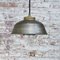 Vintage Industrial Brass Metal and Clear Glass Pendant Light, Image 6